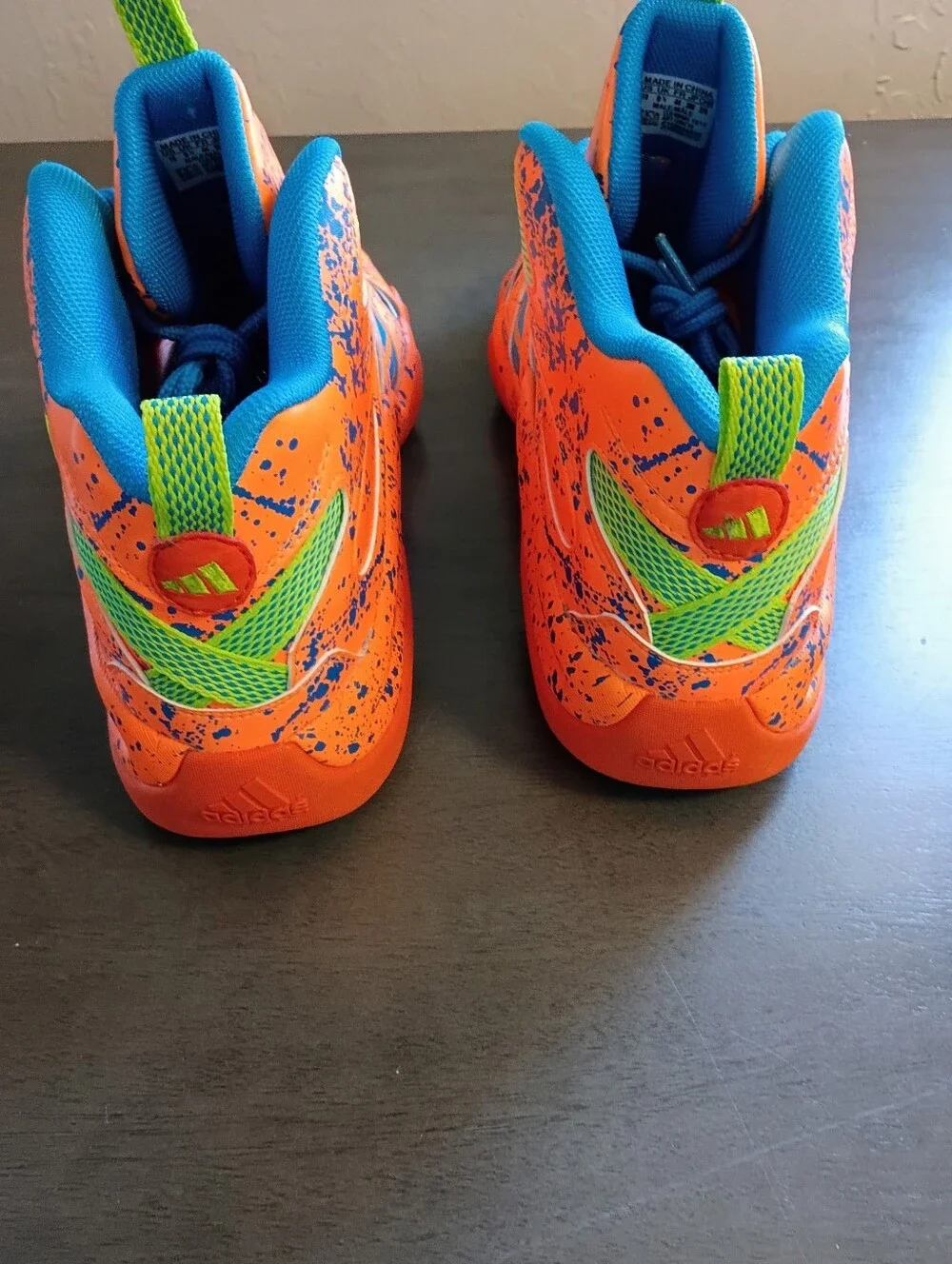 didas All-Star Crazy 8 Orange/Neon/Blue Mens Size 10